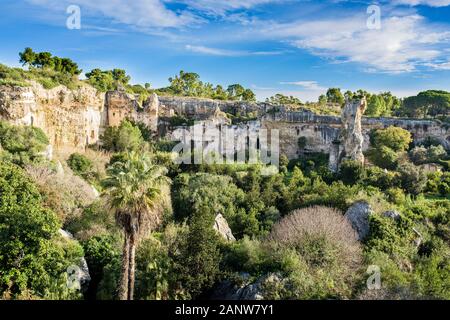 Ohr der Dionysiushöhle in Syrakus, Italien Stockfoto