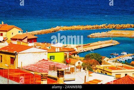 Buggerru Stadt Architektur Südsardinien reflex Stockfoto