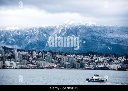 Schnee in Vancouver Stockfoto