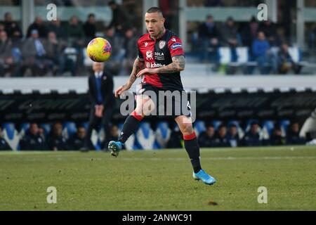 Brescia, Italien. 19 Jan, 2020. Brescia, Italien, 19. Jan 2020, nainggolan Cagliari bei Brescia vs Cagliari - Italienische Fußball Serie A Männer Meisterschaft - Credit: LM/Alessio Tarpini Credit: Alessio Tarpini/LPS/ZUMA Draht/Alamy leben Nachrichten Stockfoto