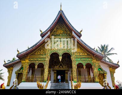 Haw Pha Bang Tempel, Royal Palace, Luang Prabang, Laos, Südostasien Stockfoto