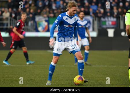 Brescia, Italien. 19 Jan, 2020. Brescia, Italien, 19. Jan 2020, bjarnason Brescia in Brescia vs Cagliari - Italienische Fußball Serie A Männer Meisterschaft - Credit: LM/Alessio Tarpini Credit: Alessio Tarpini/LPS/ZUMA Draht/Alamy leben Nachrichten Stockfoto