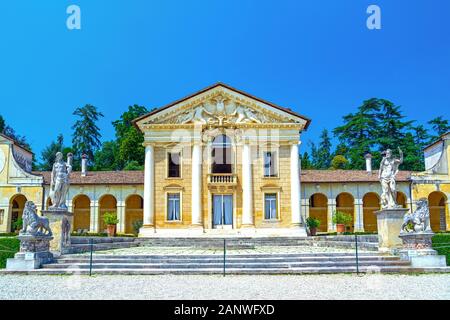 Villa Barbaro, entworfen von Andrea Palladio Architekt, Jahr 1560, in Maser von Treviso in Italien - august 06 2014 Stockfoto