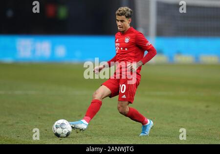 Berlin, Deutschland. 19 Jan, 2020. firo: Jan 19, 2020 Fußball, Fußball: 1. Bundesliga, Saison 2019/2020 Hertha BSC Berlin-FCB FC Bayern Muenchen 0:4 FCB Philippe Coutinho, Single Action | Verwendung der weltweiten Kredit: dpa/Alamy leben Nachrichten Stockfoto