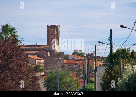 Altstadt von Elne mit der Stockfoto