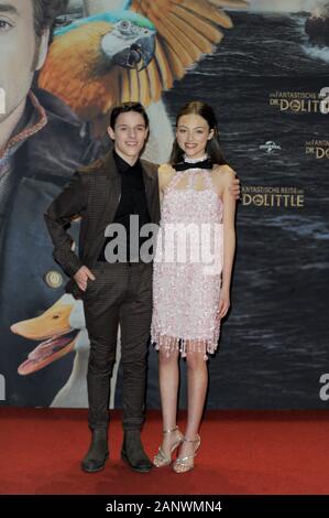 Harry Spannzange, Carmel Laniado bei der Premiere 'Die fantastische Reise des Dr. Dolittle' im Zoo-Palast in Berlin am 19.01.2020 Stockfoto