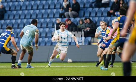 Leeds, Großbritannien. 15 Jan, 2019. LEEDS, England - 19. Januar während der Greene King IPA Championship Match zwischen Yorkshire Carnegie und Newcastle Falcons bei Headingley Leeds Carnegie Stadion, am Sonntag, den 19. Januar 2020. (Quelle: Chris Lishman | MI Nachrichten) das Fotografieren dürfen nur für Zeitung und/oder Zeitschrift redaktionelle Zwecke verwendet werden, eine Lizenz für die gewerbliche Nutzung Kreditkarte erforderlich: MI Nachrichten & Sport/Alamy leben Nachrichten Stockfoto