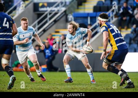 Leeds, Großbritannien. 15 Jan, 2019. LEEDS, England - 19. JANUAR Joel Hodgson von Newcastle Falcons in Aktion während der Greene King IPA Championship Match zwischen Yorkshire Carnegie und Newcastle Falcons bei Headingley Leeds Carnegie Stadion, am Sonntag, den 19. Januar 2020. (Quelle: Chris Lishman | MI Nachrichten) das Fotografieren dürfen nur für Zeitung und/oder Zeitschrift redaktionelle Zwecke verwendet werden, eine Lizenz für die gewerbliche Nutzung Kreditkarte erforderlich: MI Nachrichten & Sport/Alamy leben Nachrichten Stockfoto