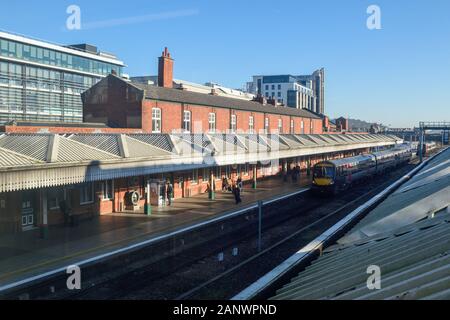 Bahnhof Nottingham East Midlands, Großbritannien. Stockfoto