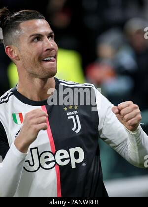 Turin, Italien, 19 Jan 2020, 7 Cristiano Ronaldo (juventus) Glück während Juventus vs Parma - Italienische Fußball Serie A Männer Meisterschaft - Credit: LPS/Claudio Benedetto/Alamy leben Nachrichten Stockfoto