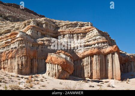 Der Türke Turban rock und Sandsteinfelsen, Red Rock Canyon State Park, Kalifornien, USA, Stockfoto