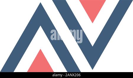 AV VA A V Anfangsbuchstaben Symbol Dreieck geometrisches Logo. IT-Geschäftsidentitätskonzept. Kreative Unternehmensvorlage. Bestandsvektor Stock Vektor