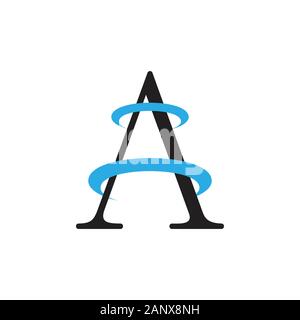 Buchstabe a motion Kreis logo Vektor Stock Vektor