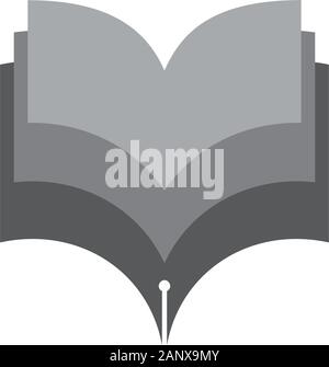 Einfache gradient Buch geometrische Design Ausbildung logo Vektor Stock Vektor