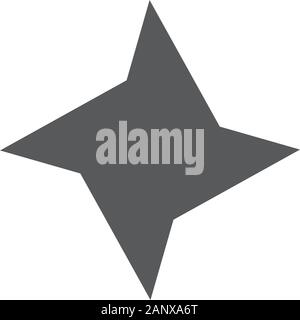 Einfache geometrische Stern einfaches Logo Vektor Stock Vektor