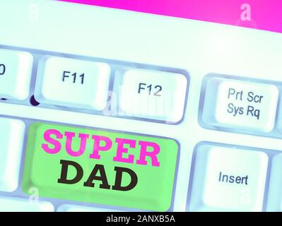 Text Zeichen angezeigt Super Papa. Business Foto text Kinder Idol und super hero eine Inspiration zu suchen Stockfoto