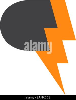 Der Vektor der Buchstabe q Donner Energie einfache geometrische Design Stock Vektor