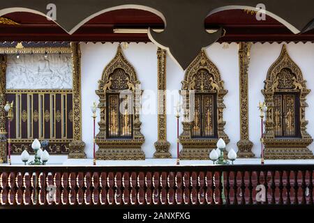 Dies ist das Bild des Wat Saen Muang Ma Luang (Wat Hua Khuang), buddhistischer Tempel in Chiang Mai, Thailand Stockfoto