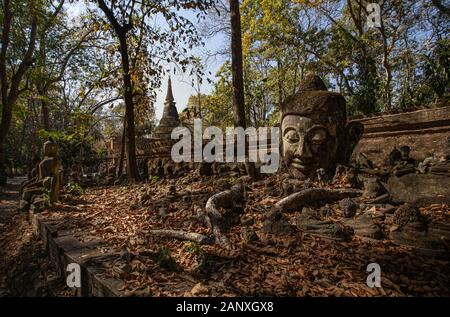 Dies ist das Bild des Wat Umong, buddhistischer Tempel in Chiang Mai, Thailand Stockfoto