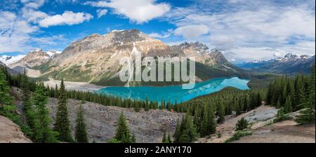 Peyto Lake in den Rocky Mountains, Kanada. Stockfoto