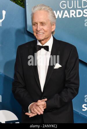 Los Angeles, USA. 19 Jan, 2020. Michael Douglas kommt für die 26. jährlichen SAG Awards im Shrine Auditorium in Los Angeles am Sonntag, 19. Januar 2020 statt. Die Screen Actors Guild Awards werden live auf TNT und TBS ausgestrahlt werden. Foto von Jim Ruymen/UPI Quelle: UPI/Alamy leben Nachrichten Stockfoto