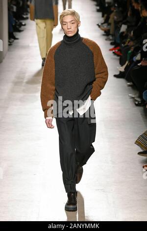 HERMES FW20 Landebahn während der Pariser Modewoche Männer" Januar 2020 - Paris, Frankreich 18/01/2020 | Verwendung weltweit Stockfoto