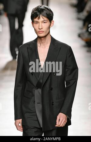 HERMES FW20 Landebahn während der Pariser Modewoche Männer" Januar 2020 - Paris, Frankreich 18/01/2020 | Verwendung weltweit Stockfoto