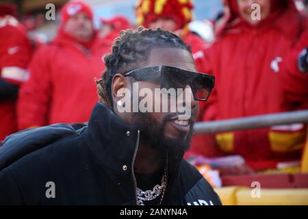 Ehemalige Kansas City Chiefs wide receiver Dwayne Bowe während der AFC Championship gegen das Tennessee Tttans, Sonntag, 19 Jan, 2020 in Kansas City, MO. Die Leiter der Titans 35-24 Beat. (Foto von IOS/ESPA-Bilder) Stockfoto