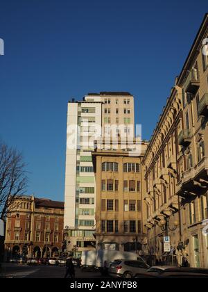 TURIN, Italien - ca. Dezember 2019: Piazza Solferino Square Stockfoto