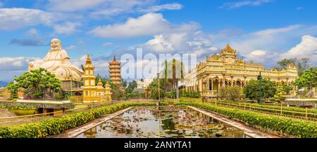 Landschaft mit Vinh Tranh Pagode in My Tho, Mekong Delta, Vietnam Stockfoto