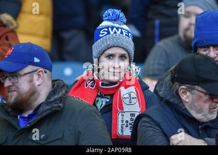 18. Januar 2020, Hillsborough, Sheffield, England; Sky Bet Meisterschaft, Sheffield Mittwoch v Blackburn Rovers: Sheffield Mittwoch Supporter. Credit: Dean Williams/News Bilder Stockfoto