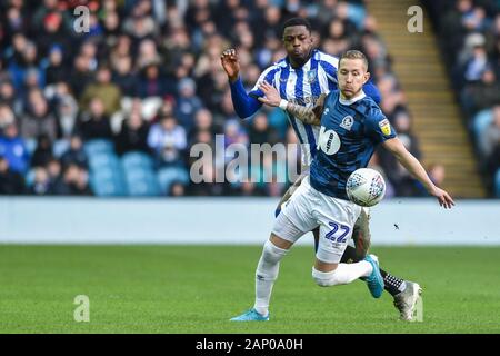 18. Januar 2020, Hillsborough, Sheffield, England; Sky Bet Meisterschaft, Sheffield Mittwoch v Blackburn Rovers: Lewis Holtby (22) der Blackburn Rovers Credit: Dean Williams/News Bilder Stockfoto