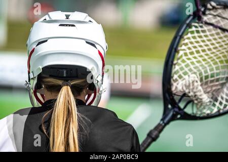 Lacrosse-amerikanischen teamsports themed Foto Stockfoto