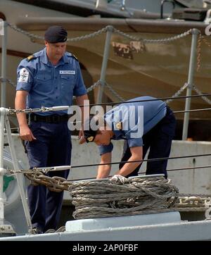 Prinz William am ersten Tag der Ausbildung bei der Royal Navy an der Dartmouth Naval College, Devon im Jahr 2008. Stockfoto