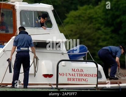 Prinz William am ersten Tag der Ausbildung bei der Royal Navy an der Dartmouth Naval College, Devon im Jahr 2008. Stockfoto