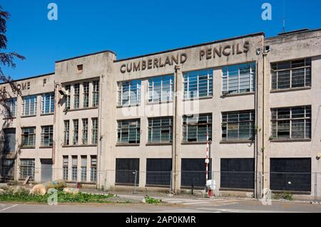 Verfallenes Cumberland Bleistifte Fabrik. Stockfoto