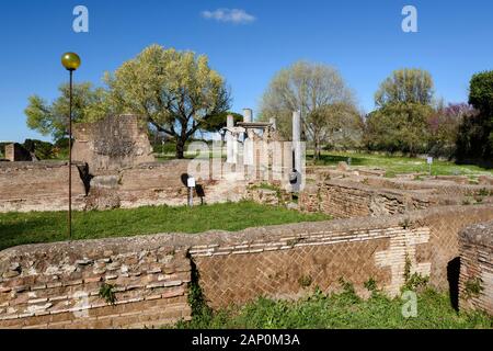 Rom. Italien. Ostia Antica. Reste der Synagoge, Ca. Mitte 1. Regio IV Stockfoto