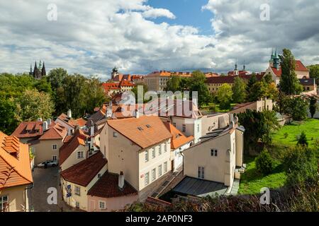 Herbst Nachmittag am Hradschin in Prag. Stockfoto