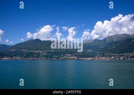 Piona Colico (LC), Italien 08.08.2019, Blick auf den See von Lecco von der Abtei von Piona Stockfoto