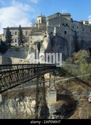 PUENTE DE SAN PABLO CONSTRUIDO EN 1902 SOBRE EL RIO HUECAR. Ort: Puente DE SAN PABLO. Spanien. Stockfoto