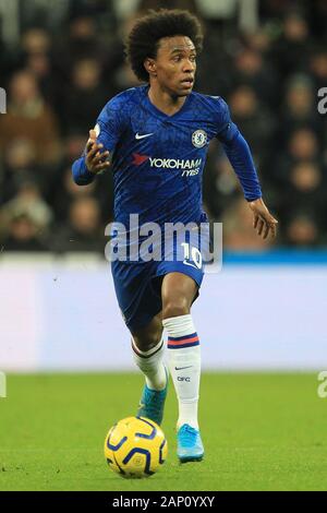 NEWCASTLE UPON TYNE, ENGLAND - 18. JANUAR William von Chelsea in der Premier League Match zwischen Newcastle United und Chelsea am St. James's Park, Newcastle am Samstag, den 18. Januar 2020. (Credit: Mark Fletcher | MI Nachrichten) das Fotografieren dürfen nur für Zeitung und/oder Zeitschrift redaktionelle Zwecke verwendet werden, eine Lizenz für die gewerbliche Nutzung erforderlich Stockfoto