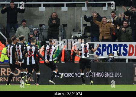 NEWCASTLE UPON TYNE, ENGLAND - 18. Januar während der Premier League Match zwischen Newcastle United und Chelsea am St. James's Park, Newcastle am Samstag, den 18. Januar 2020. (Credit: Mark Fletcher | MI Nachrichten) das Fotografieren dürfen nur für Zeitung und/oder Zeitschrift redaktionelle Zwecke verwendet werden, eine Lizenz für die gewerbliche Nutzung erforderlich Stockfoto