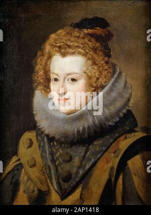 Infantin Maria Anna von Spanien (1606-1646), Porträt Gemälde von Diego Velázquez, 1630 Stockfoto