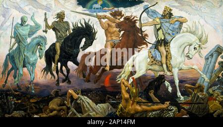 Die vier Reiter der Apokalypse, Gemälde von Viktor Vasnetsov, 1887 Stockfoto