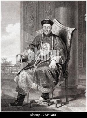 Chinesische Kaiser T'chien Lung oder Qianlong Kaiser (1711-1799), Drucken von W Alexander, Joseph Collyer, 1797 Stockfoto