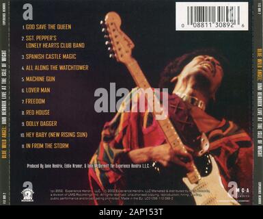 CD: Jimi Hendrix - Blue Wild Angel ‎ (Jimi Hendrix Live At The Isle Of Wight), von MCA Records am 12. November 2002 freigegeben. Stockfoto