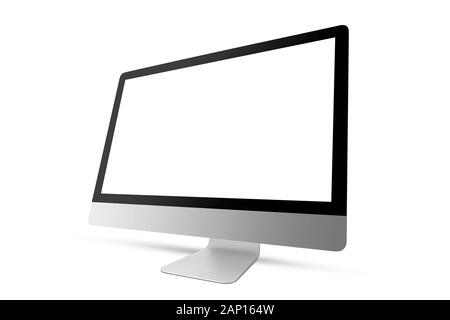 Neues Modell der Computer Display mit leeren mockup Bildschirm. Stockfoto