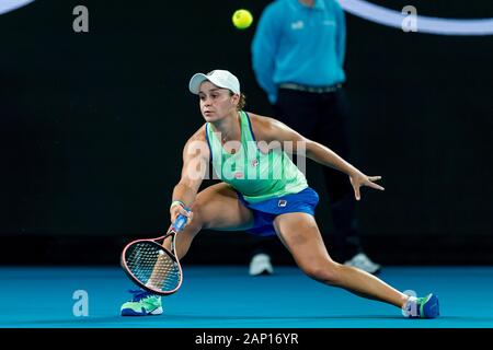 Melbourne, Australien. 20 Jan, 2020. Ashleigh Barty von Australien der Australian Open Tennis Championship 2020 Tag 1 Match im Melbourne Park Tennis Centre, Melbourne, Australien. 20. Jan 2020. (© Andy Cheung/ArcK Images/arckimages.com/UK Tennis Magazin / International Sports Fotos) Credit: Roger Parker/Alamy leben Nachrichten Stockfoto