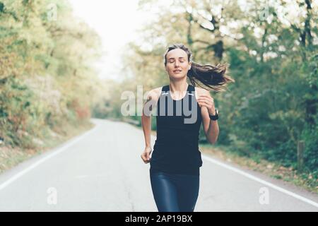 Runner Mädchen in der Ausbildung Stockfoto