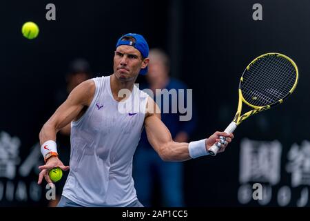 Melbourne, Australien. 20 Jan, 2020. Rafael Nadal aus Spanien während der Praxis Tagung 2020 Australian Open Tennis Championship Tag 1 im Melbourne Park Tennis Centre, Melbourne, Australien. 20. Jan 2020. (© Andy Cheung/ArcK Images/arckimages.com/UK Tennis Magazin / International Sports Fotos) Credit: Roger Parker/Alamy leben Nachrichten Stockfoto